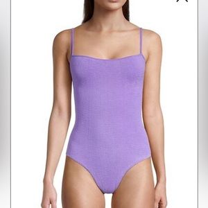 Hunza G Pamela One-Piece Swimsuit in Lilac OS